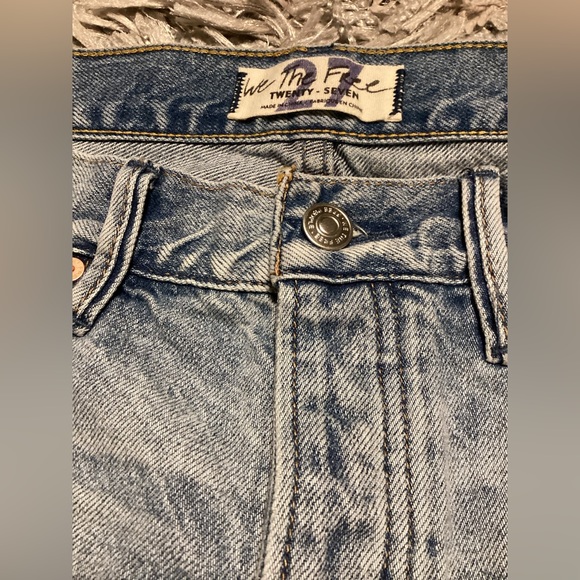 We The Free Distressed Jean Shorts by Free People - Picture 10 of 11